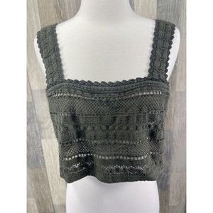 Aerie Women's Size Medium Tank Top Y2K Crochet Crop Shirt New With Tags